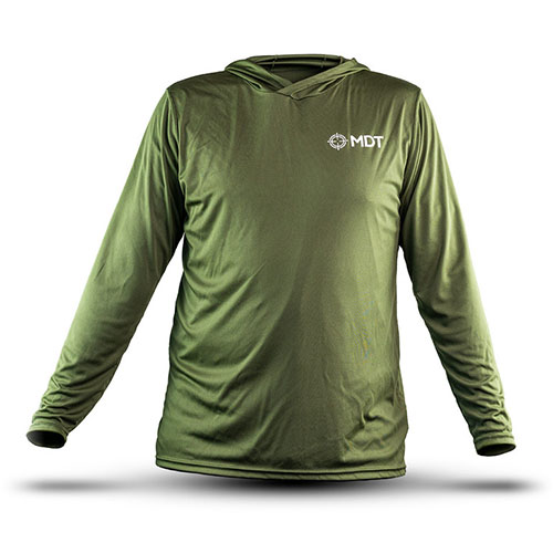 Håll dig sval och torr med MDT Sun Shirt Hoodie, tillverkad av lätt och luktresistent Dry-Excel polyester, perfekt för soliga dagar.